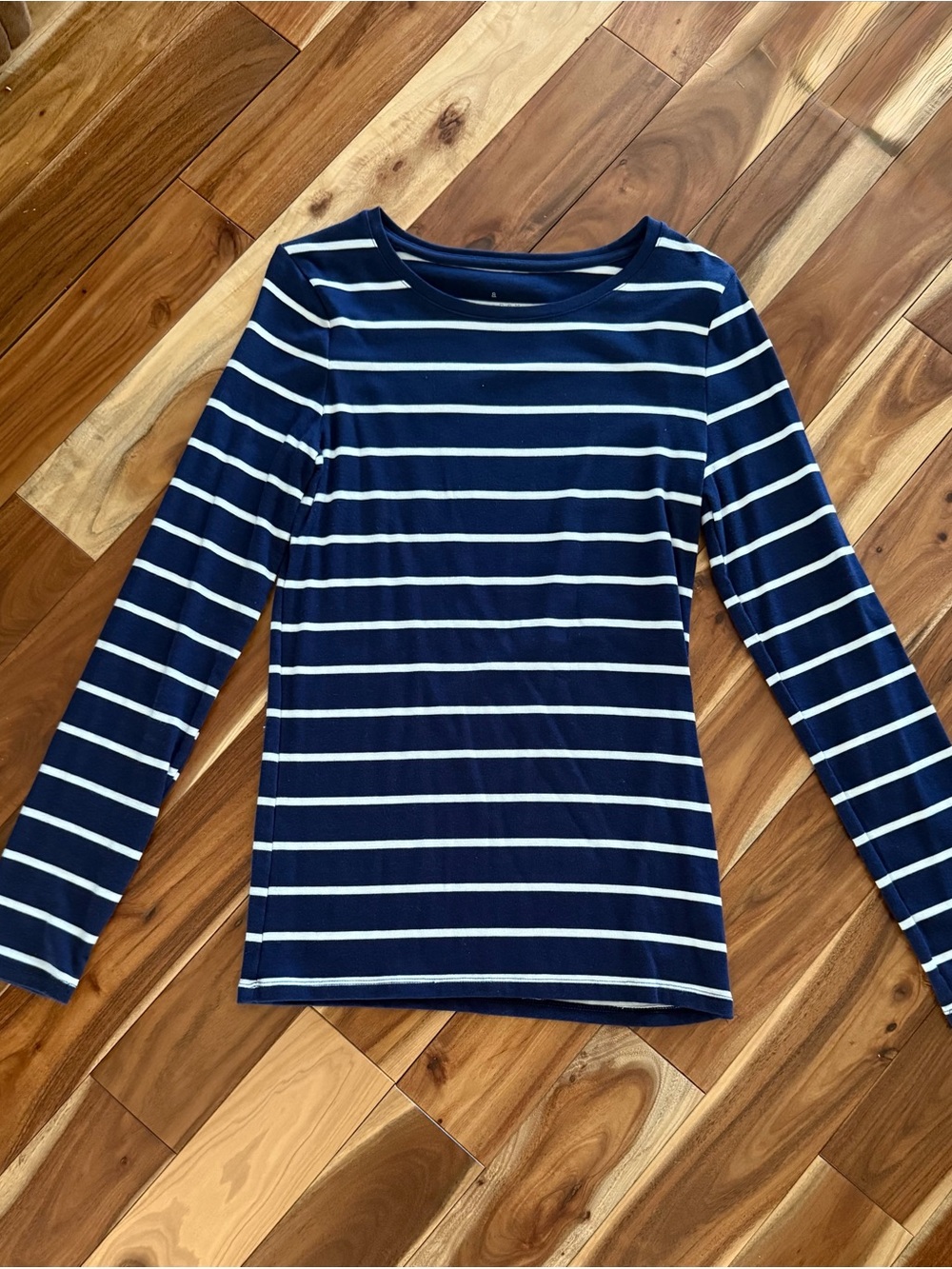 Navy Stripe Long-Sleeve Women's Top